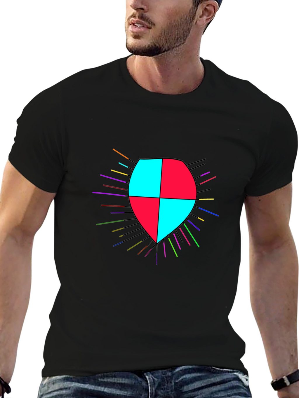 Shield Graphic Black T-Shirt