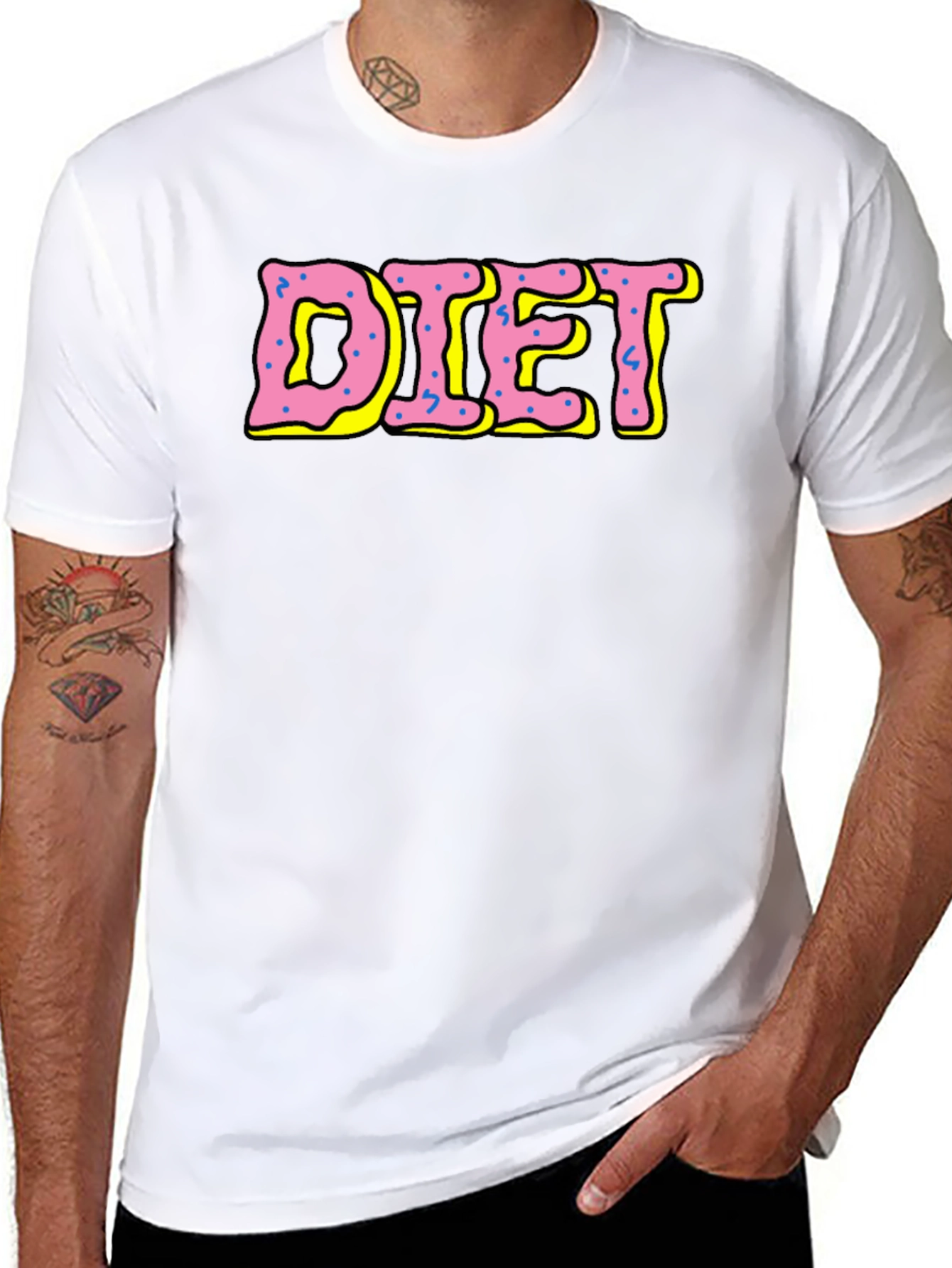 Diet Donut Style T-Shirt - Black
