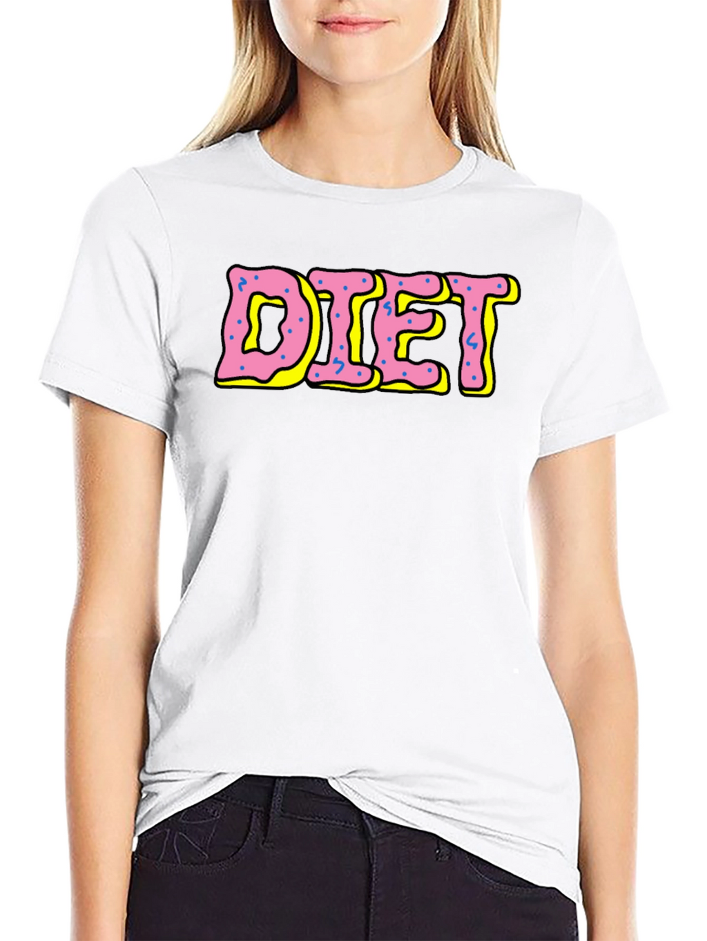 Diet Donut Style T-Shirt - Black