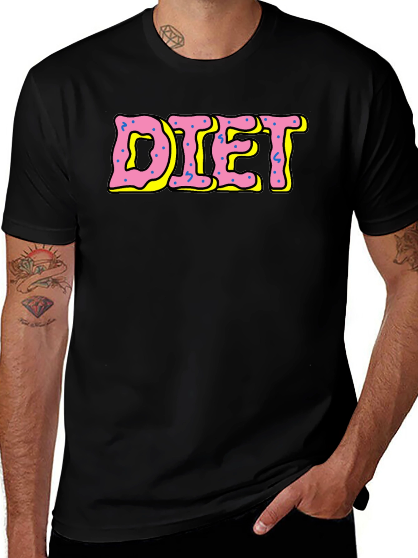 Diet Donut Style T-Shirt - Black