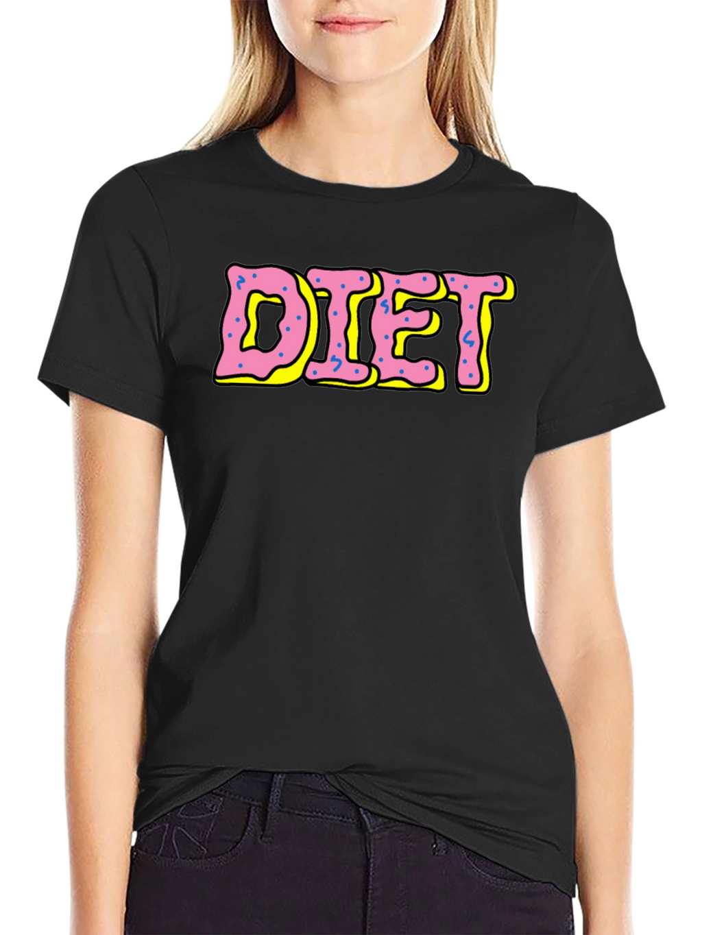 Diet Donut Style T-Shirt - Black