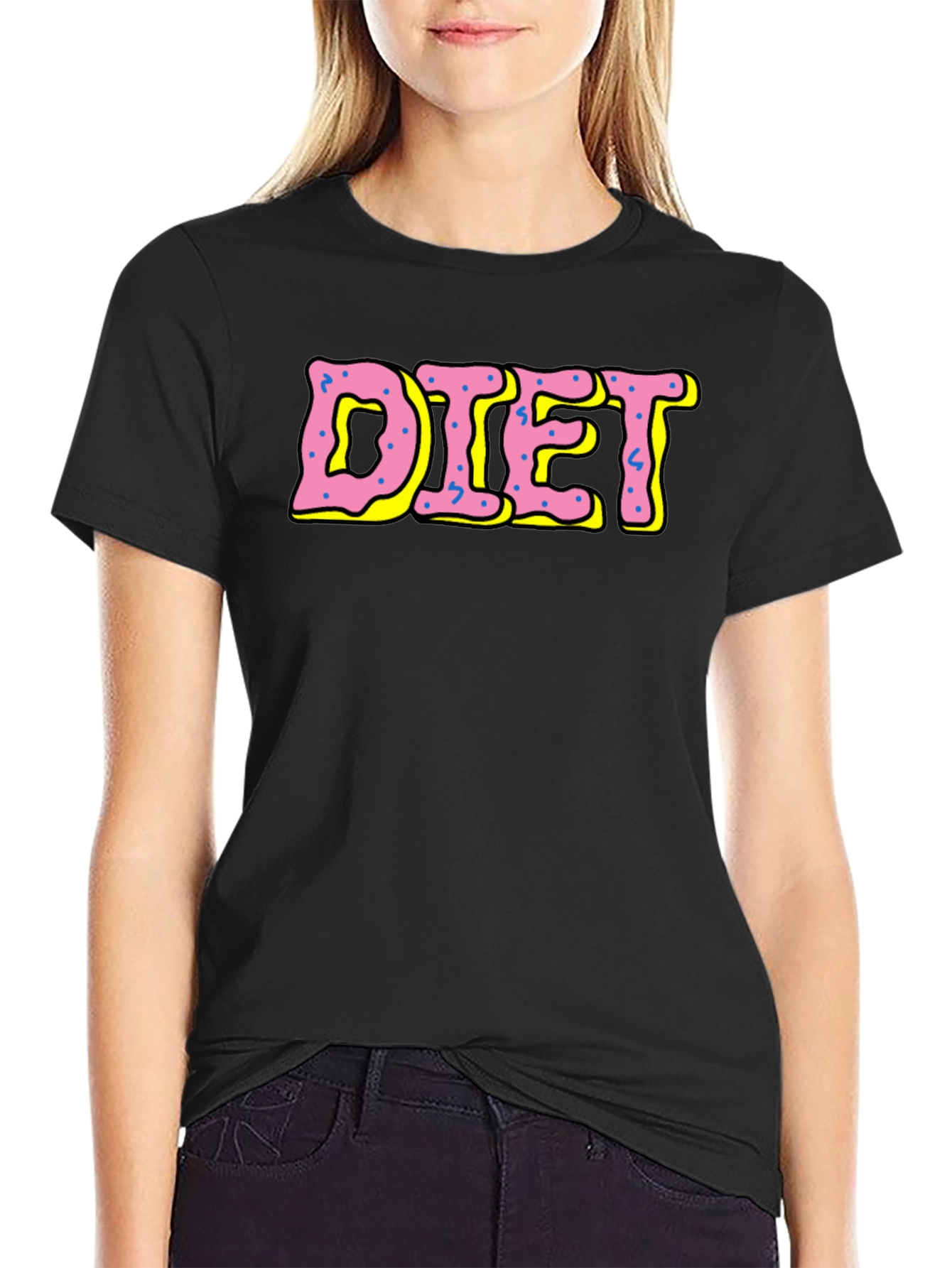 Diet Donut Style T-Shirt - Black