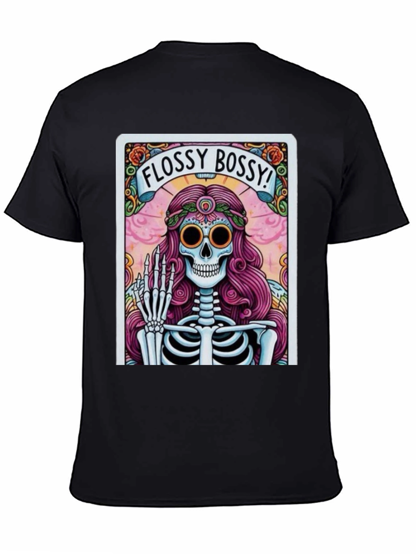 Flossy Bossy Skeleton Graphic T-Shirt