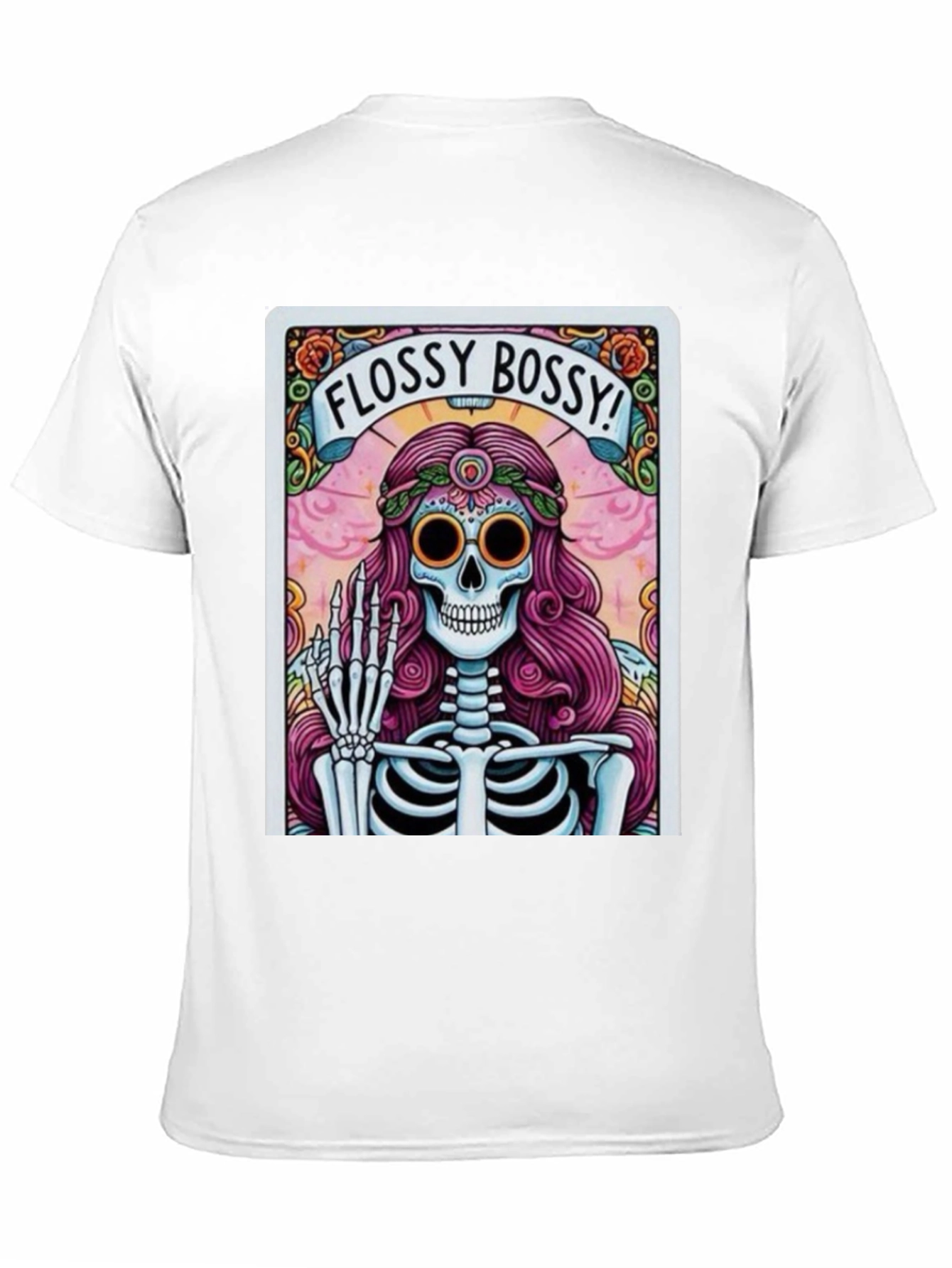 Flossy Bossy Skeleton Graphic T-Shirt