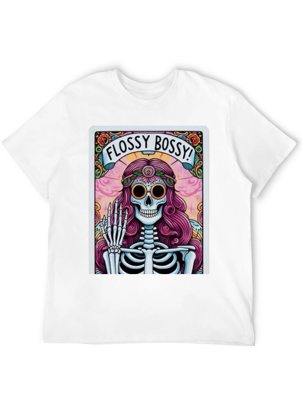Flossy Bossy Skeleton Graphic T-Shirt