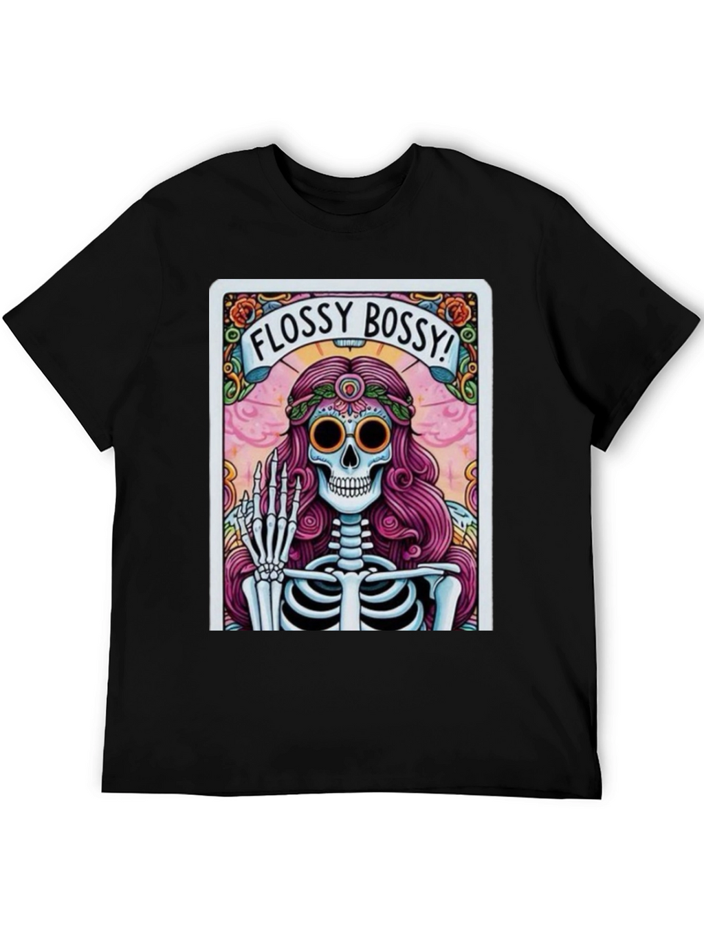 Flossy Bossy Skeleton Graphic T-Shirt