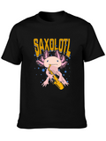 Saxolotl Graphic T-Shirt - Axolotl Saxophone Player Tee