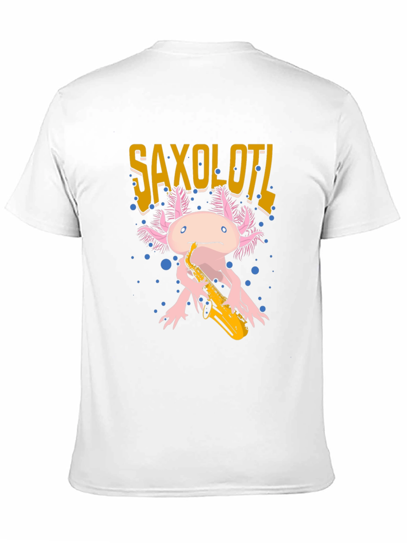 Saxolotl Graphic T-Shirt - Axolotl Saxophone Player Tee