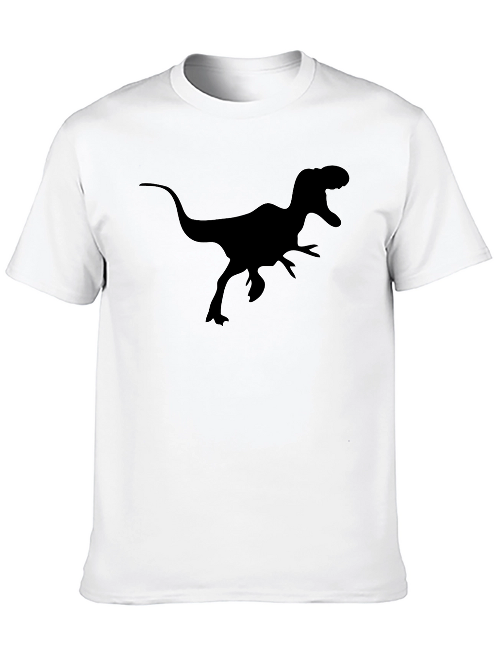 Dinosaur Graphic Tee - Black Cotton T-Shirt