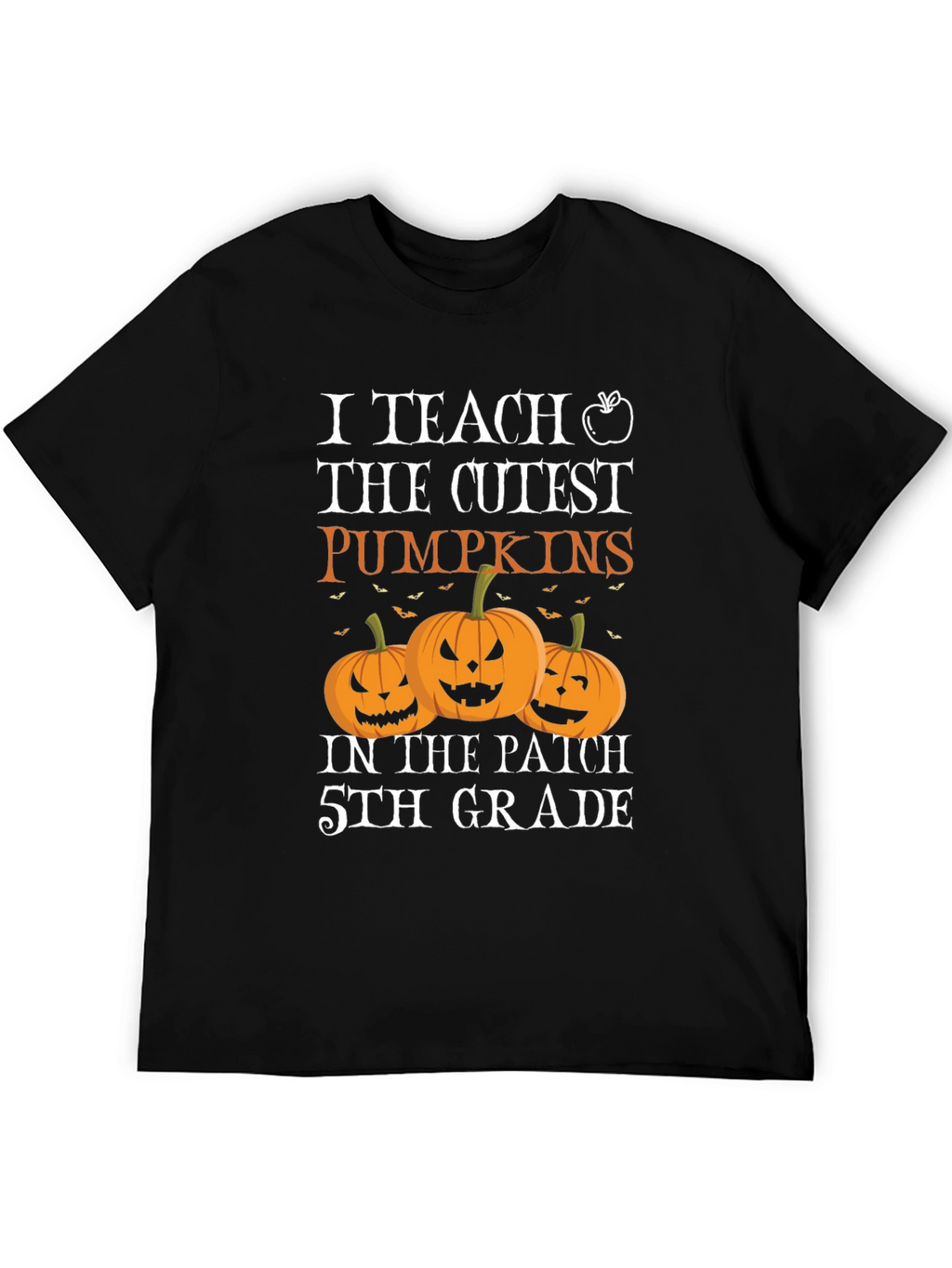 Cute Teacher Halloween T-Shirt with Pumpkins