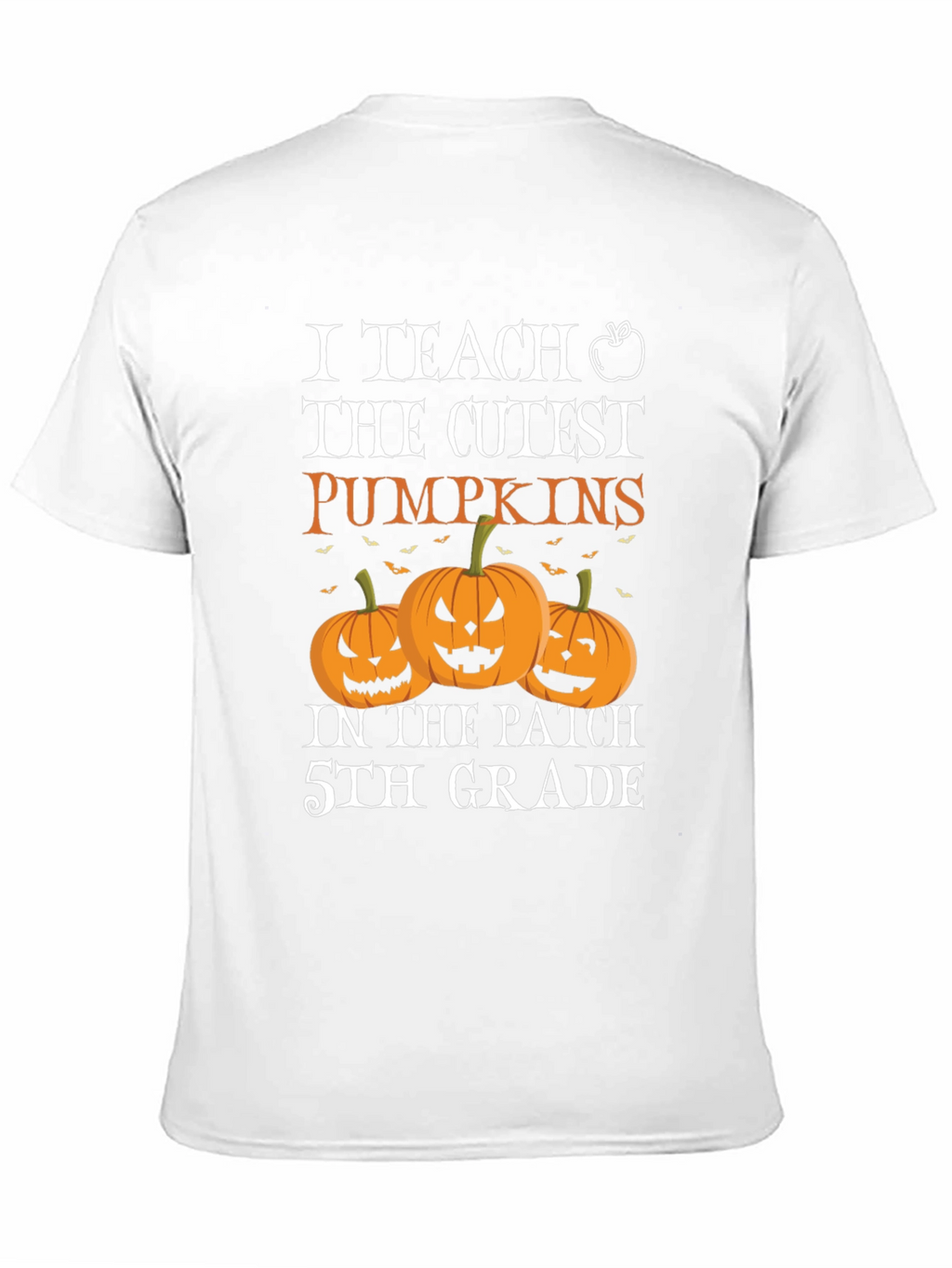 Cute Teacher Halloween T-Shirt with Pumpkins