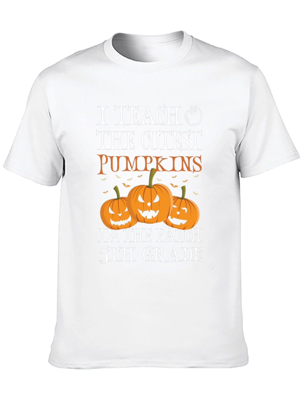 Cute Teacher Halloween T-Shirt with Pumpkins