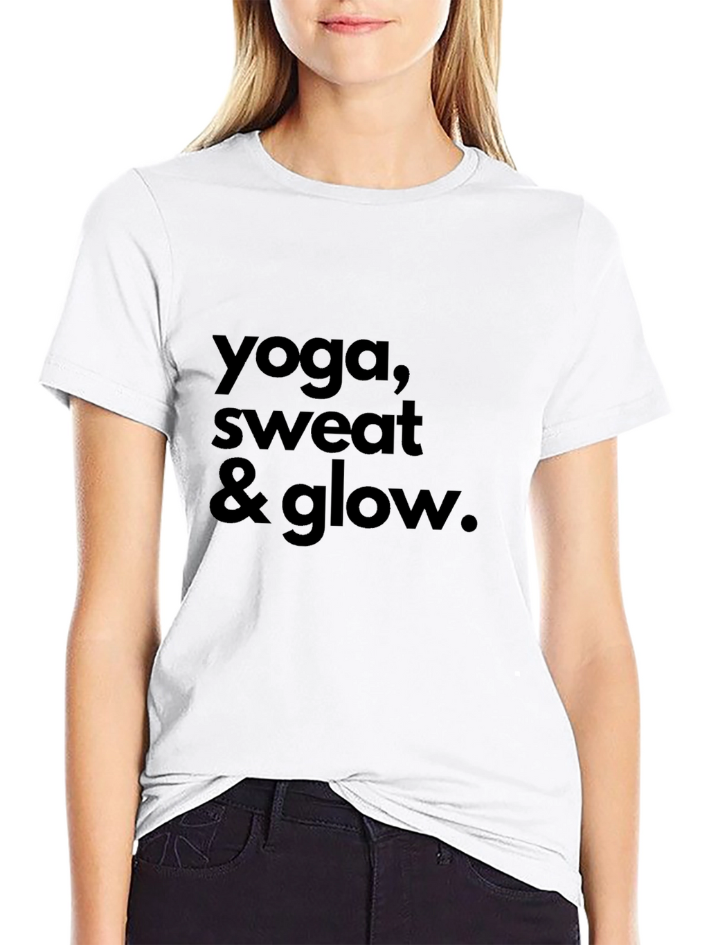 Yoga Sweat & Glow Graphic Tee - Black