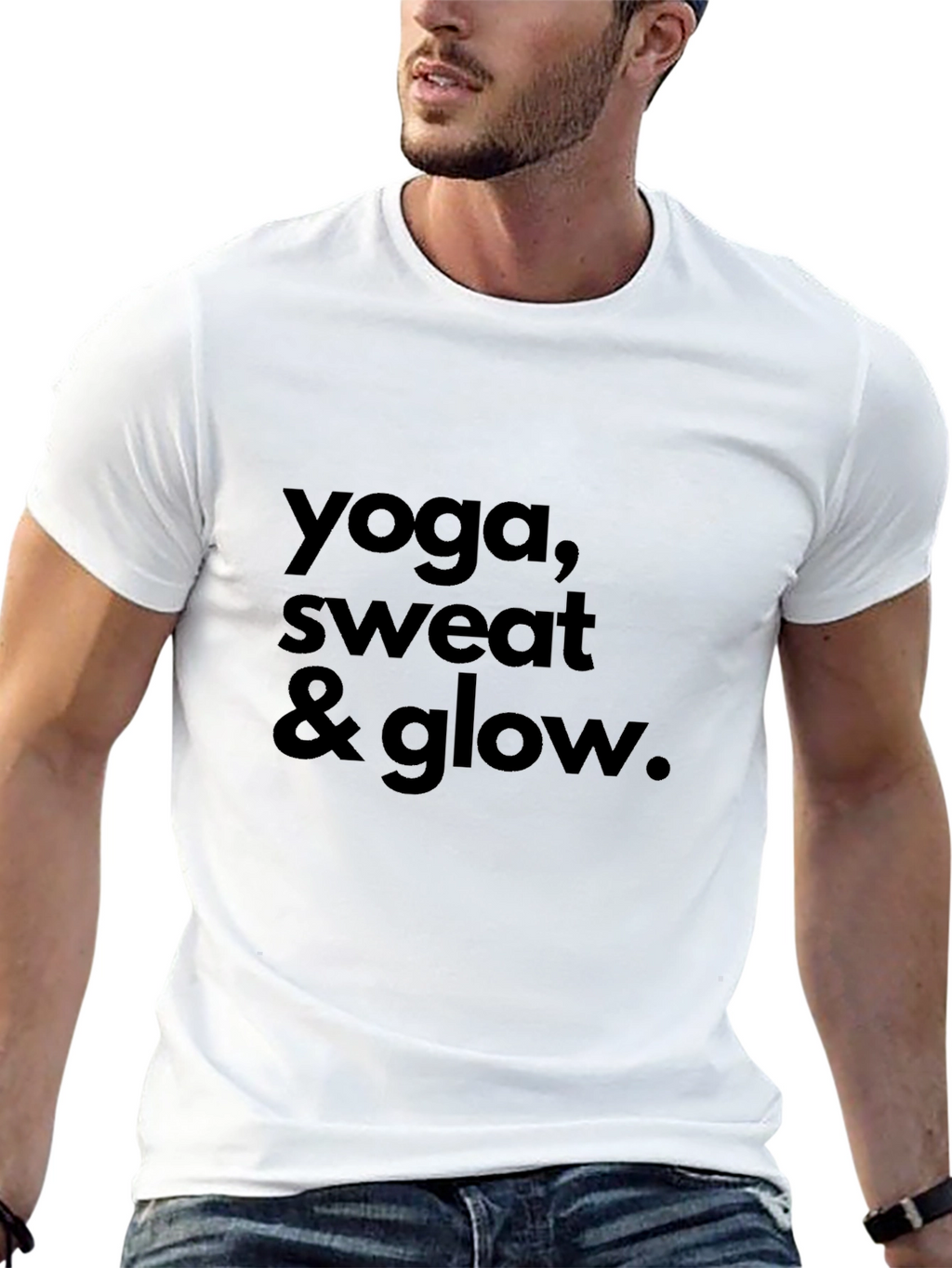 Yoga Sweat & Glow Graphic Tee - Black