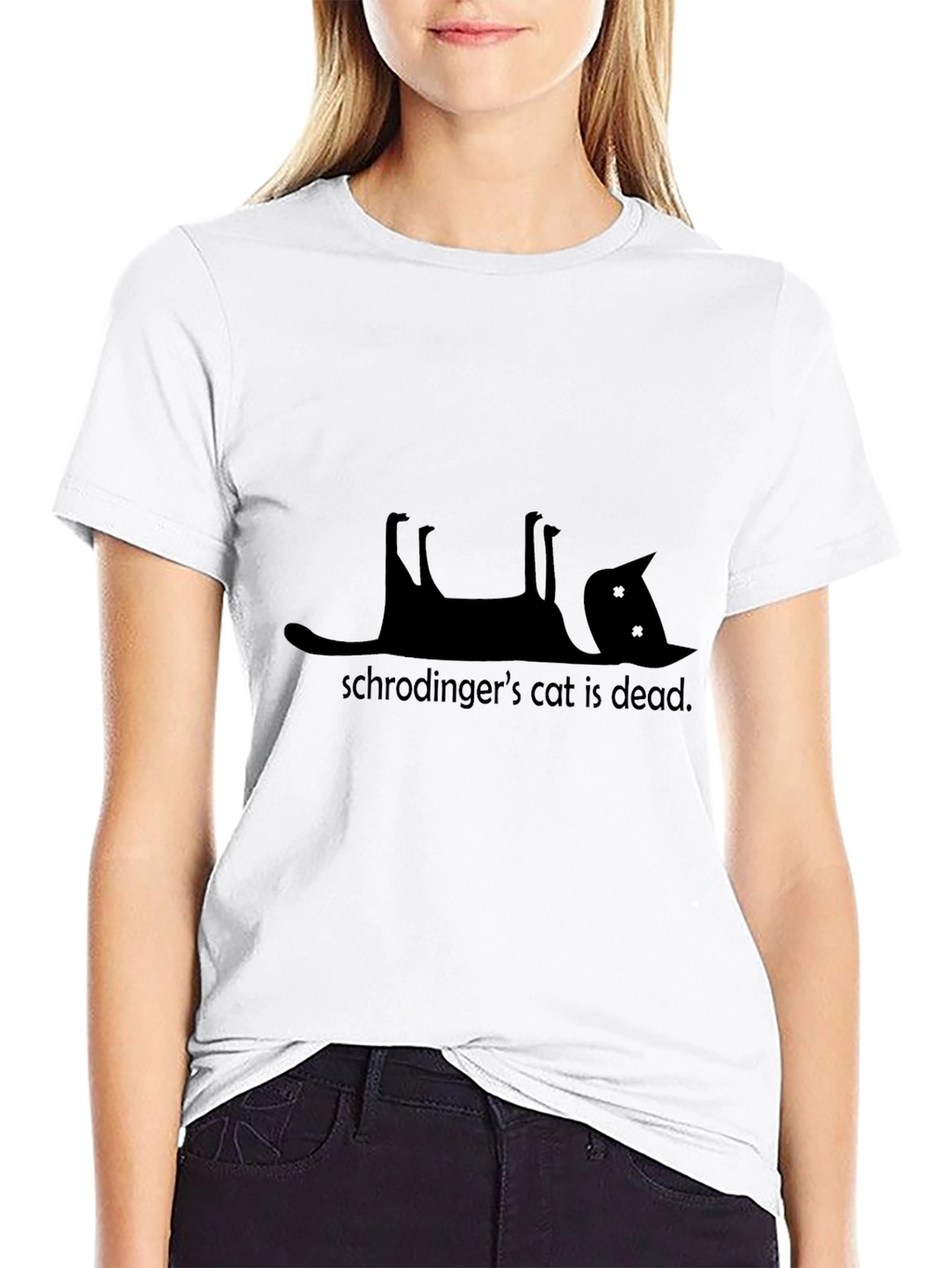Schrödingers Cat Dead T-Shirt - Black
