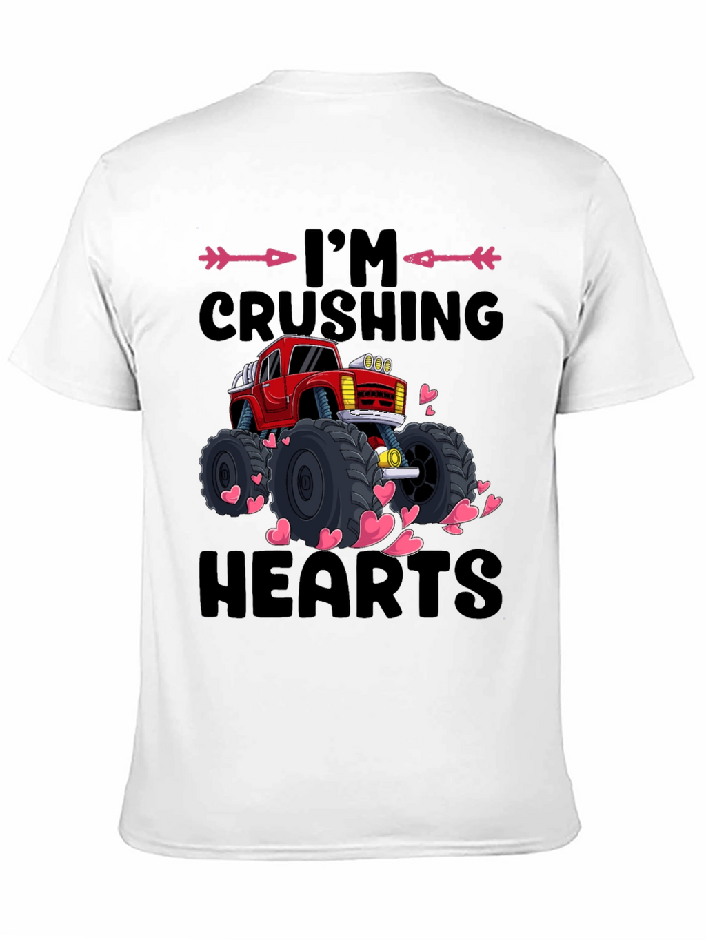 Im Crushing Hearts Monster Truck Valentines Day T-Shirt