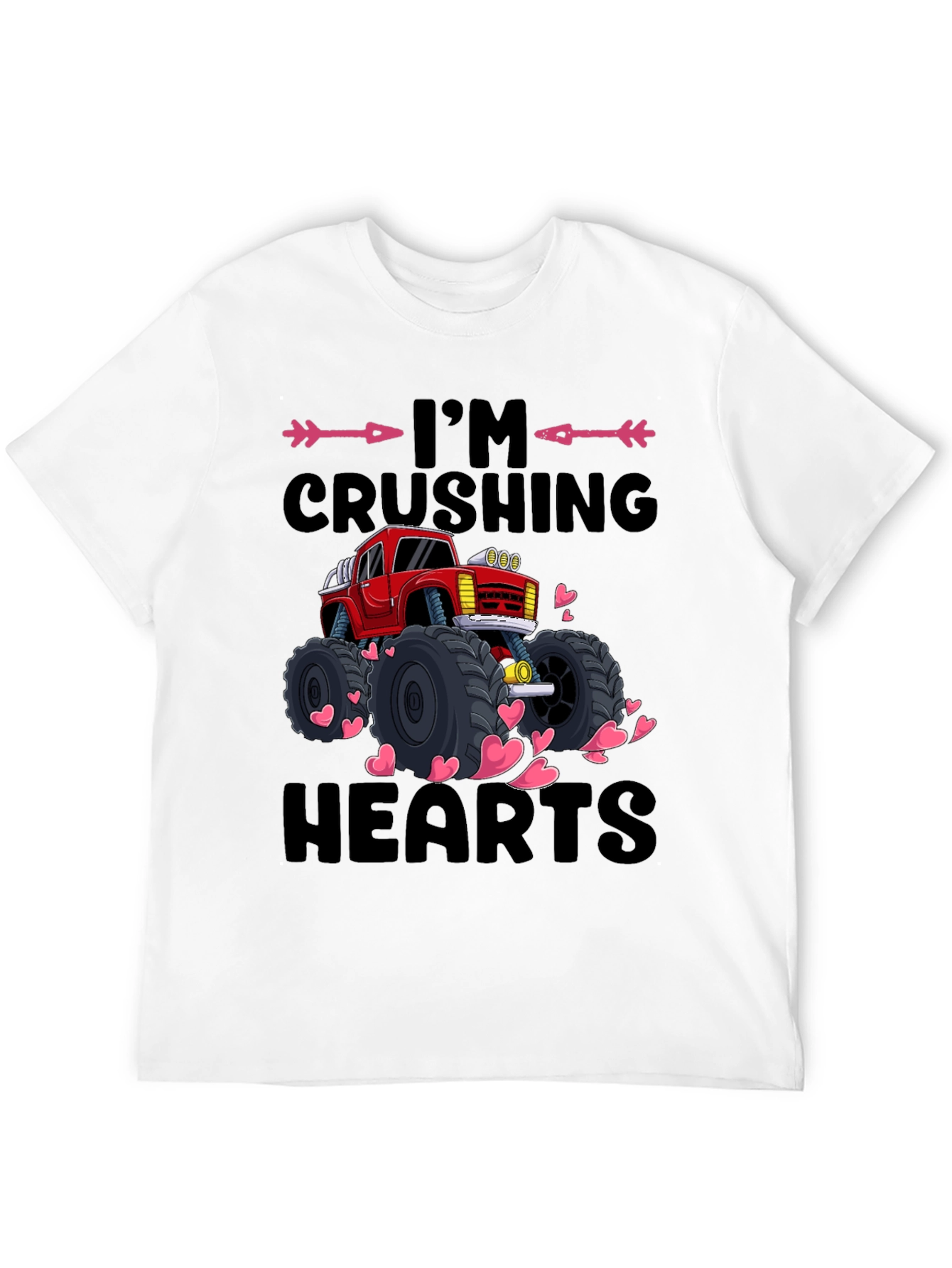 Im Crushing Hearts Monster Truck Valentines Day T-Shirt