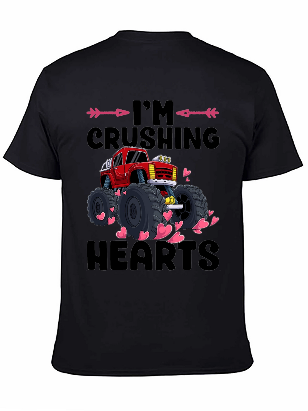 Im Crushing Hearts Monster Truck Valentines Day T-Shirt