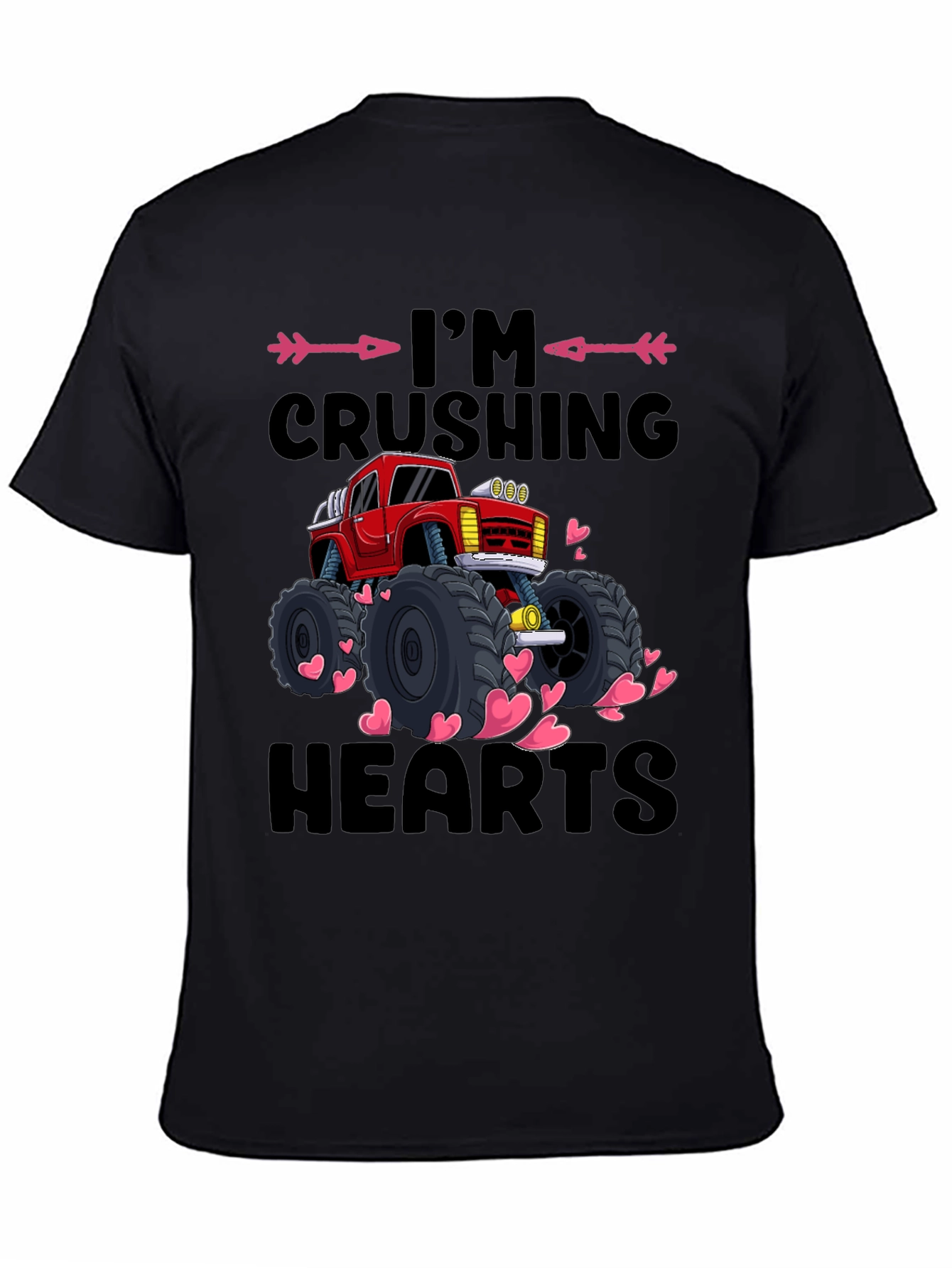 Im Crushing Hearts Monster Truck Valentines Day T-Shirt