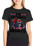 Im Crushing Hearts Monster Truck Valentines Day T-Shirt