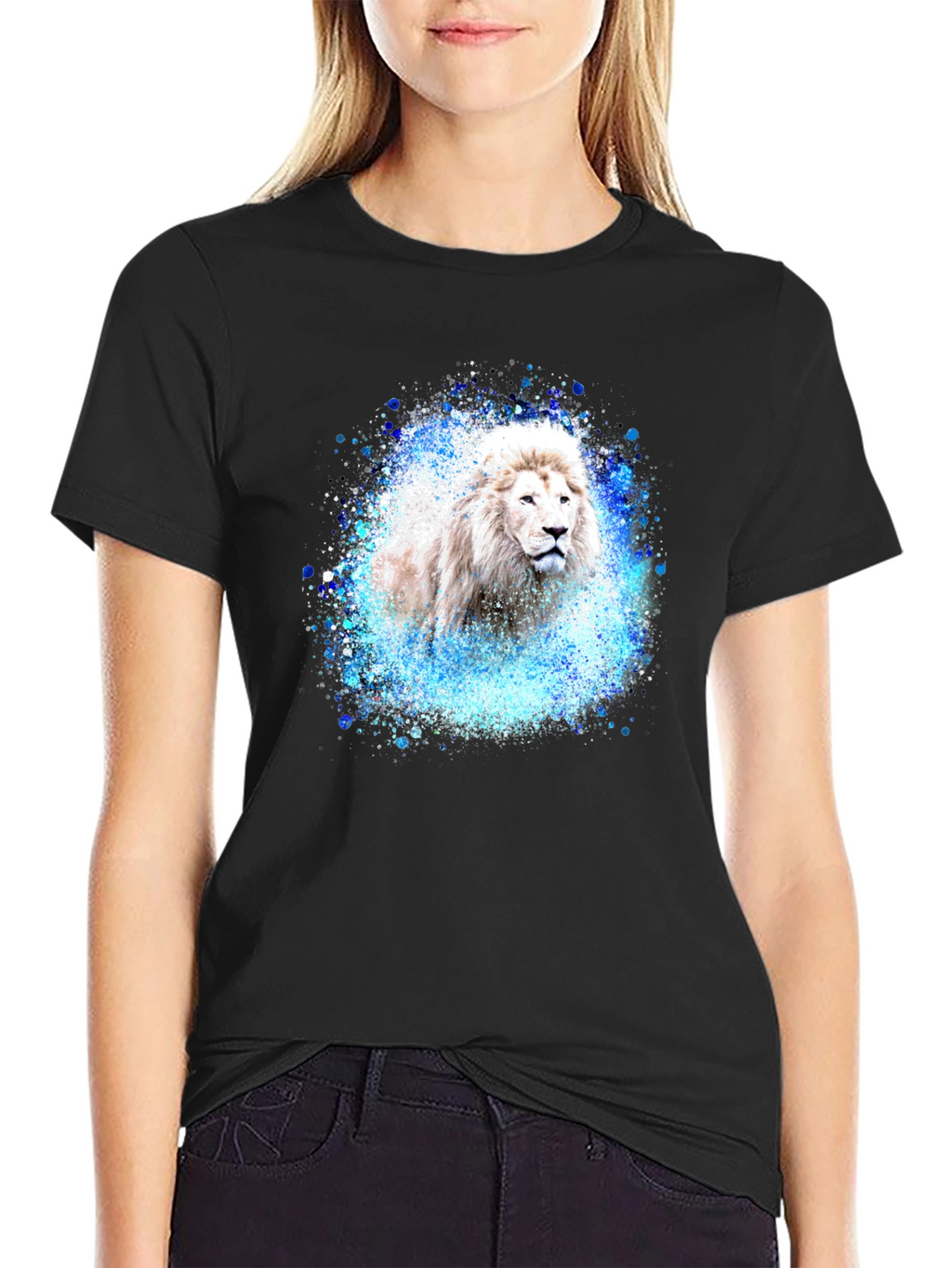 Lion Splash Graphic Tee - Black T-Shirt