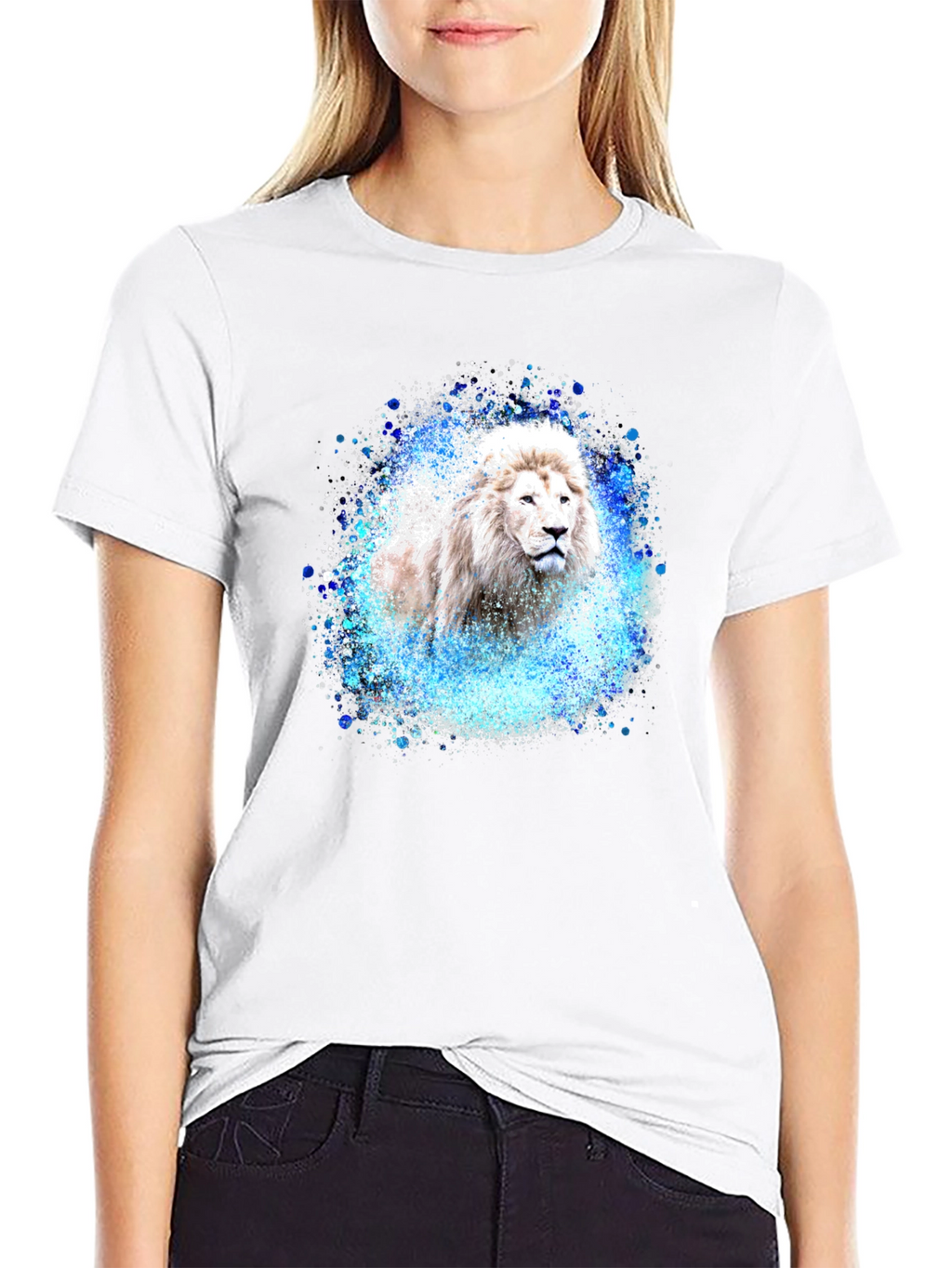 Lion Splash Graphic Tee - Black T-Shirt