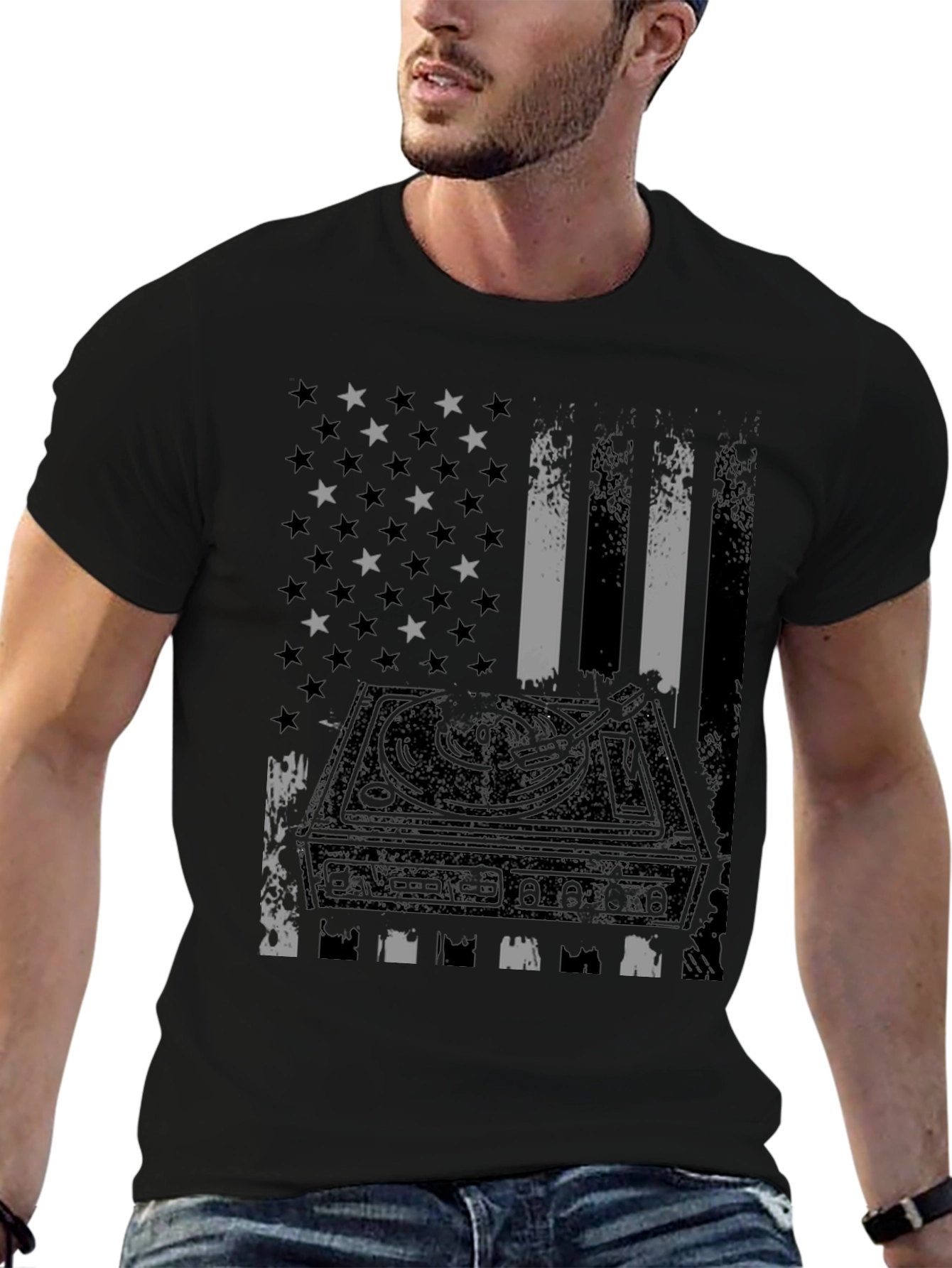 American DJ Black T-Shirt