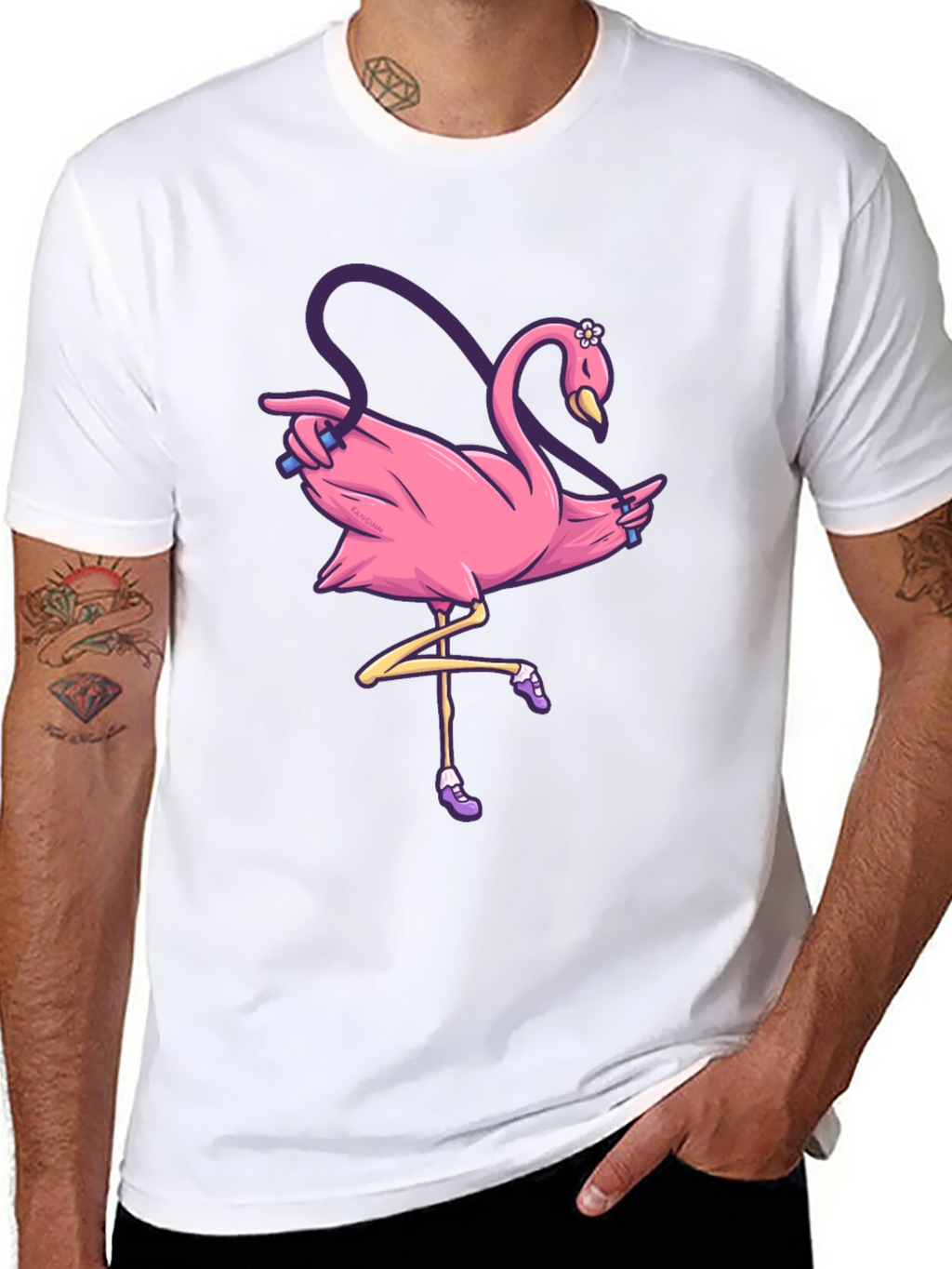 Pink Flamingo Jump Rope T-Shirt