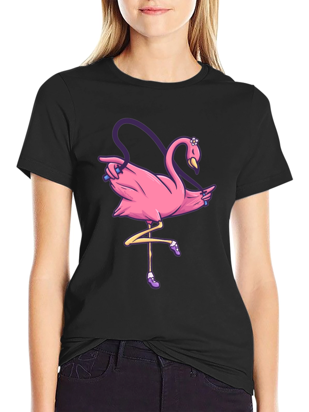 Pink Flamingo Jump Rope T-Shirt