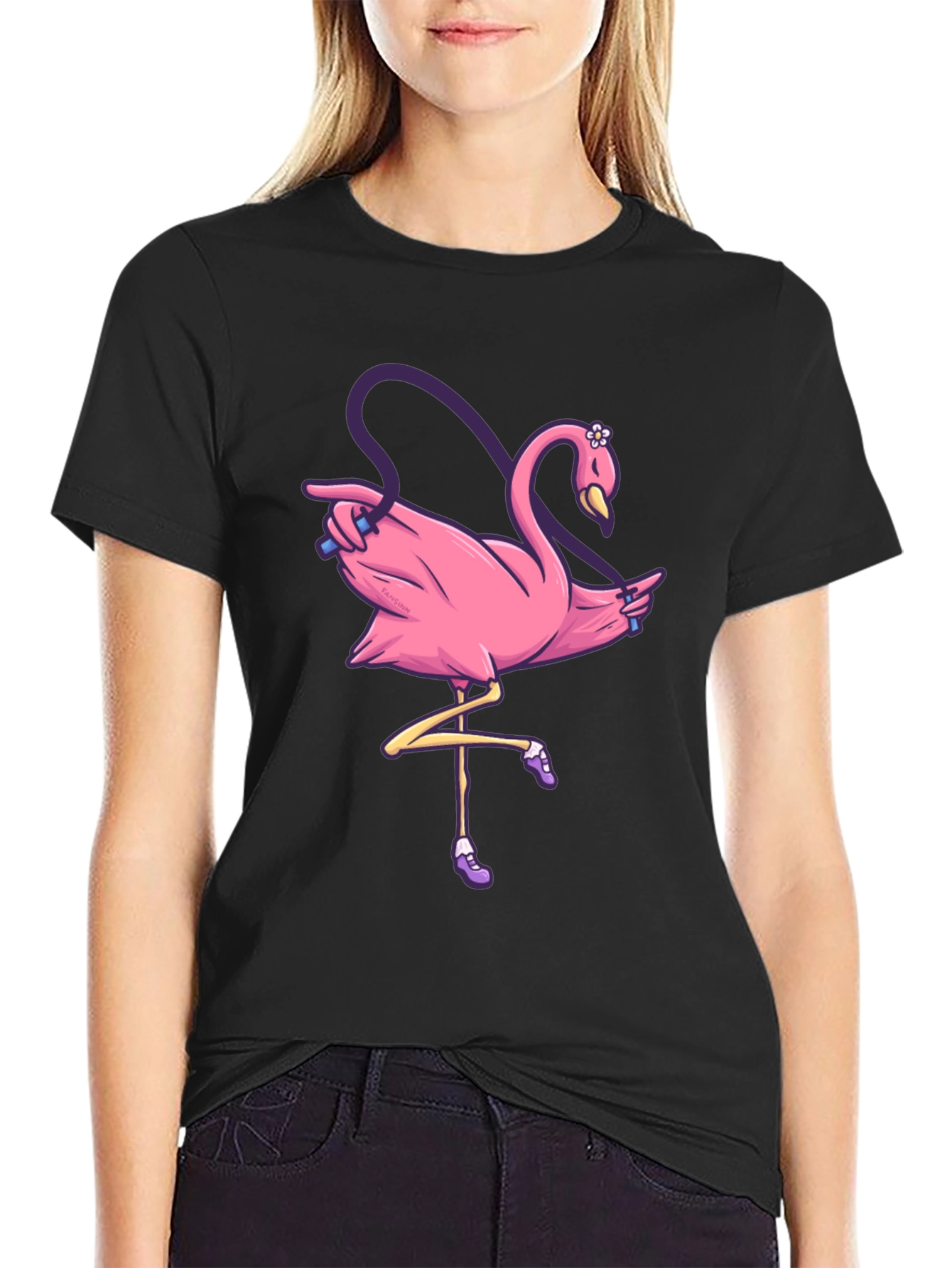 Pink Flamingo Jump Rope T-Shirt