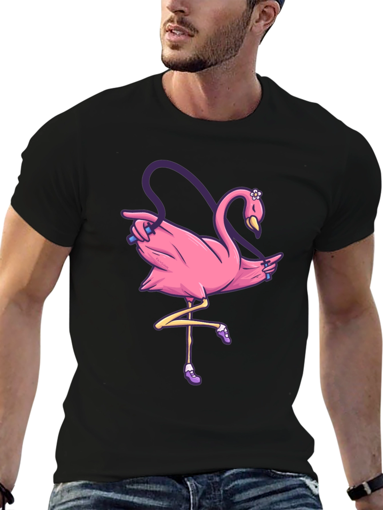 Pink Flamingo Jump Rope T-Shirt