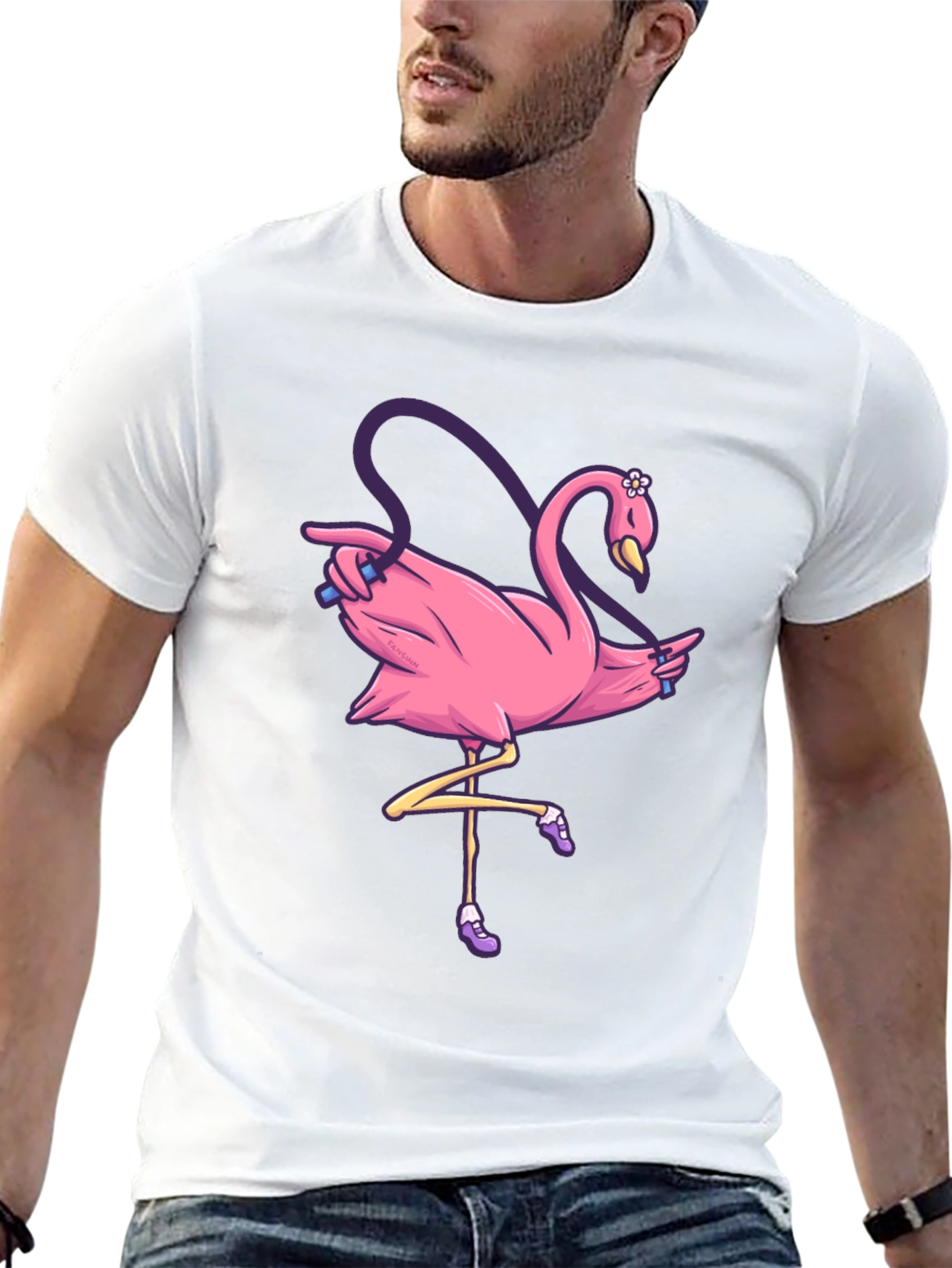 Pink Flamingo Jump Rope T-Shirt