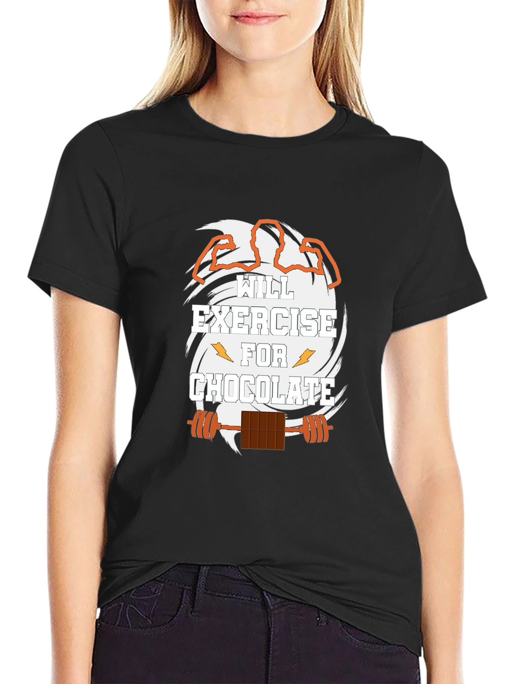Exercise for Chocolate Black Graphic T-Shirt