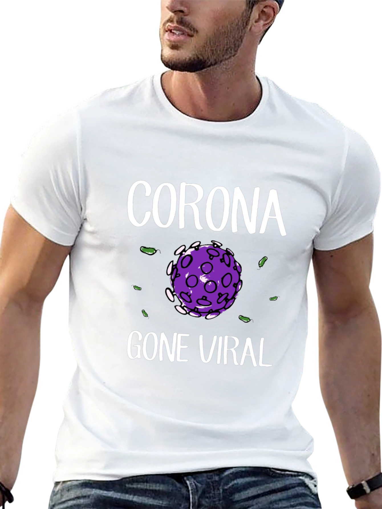 Corona Gone Viral Black Graphic T-Shirt