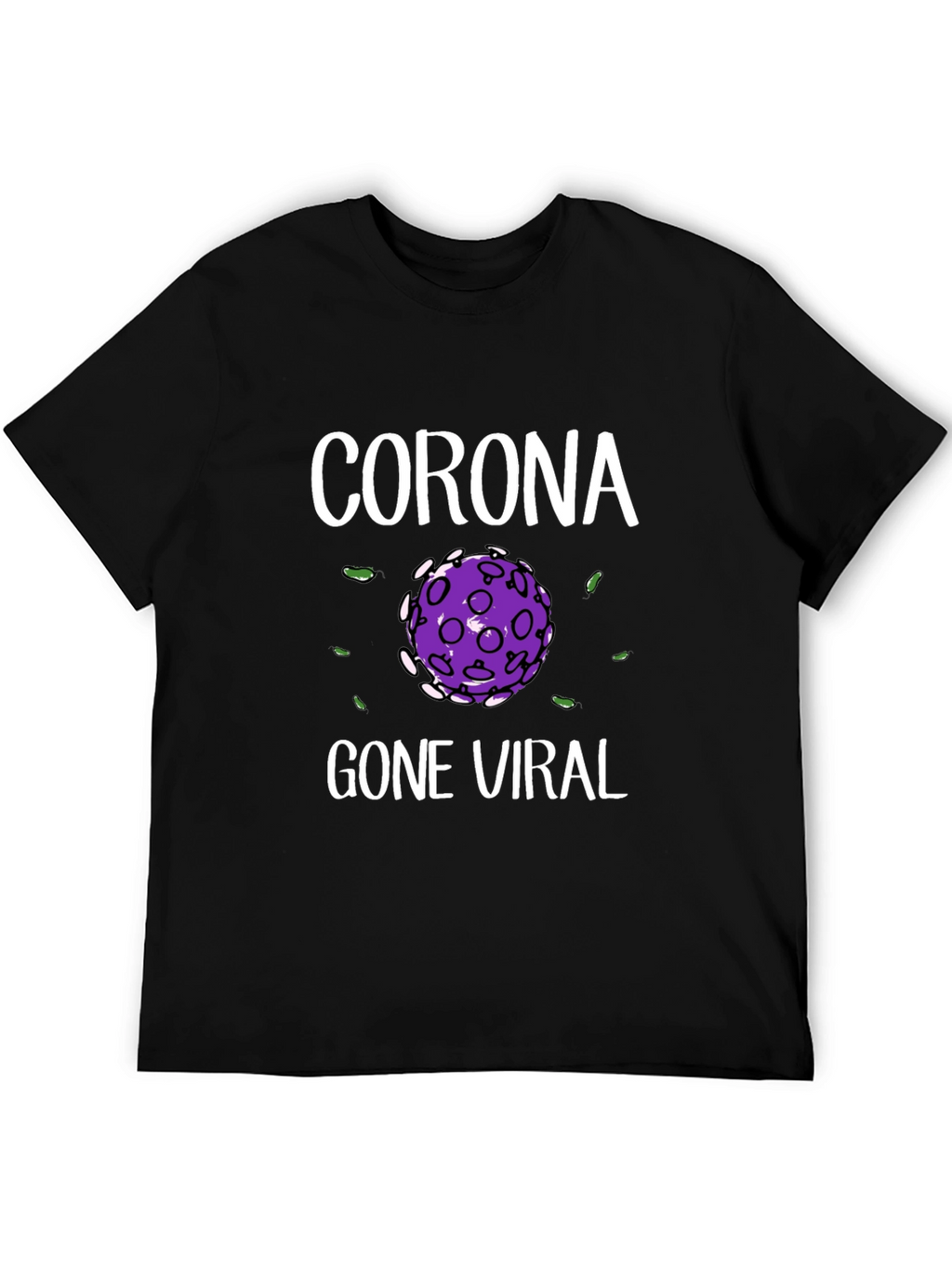 Corona Gone Viral Black Graphic T-Shirt