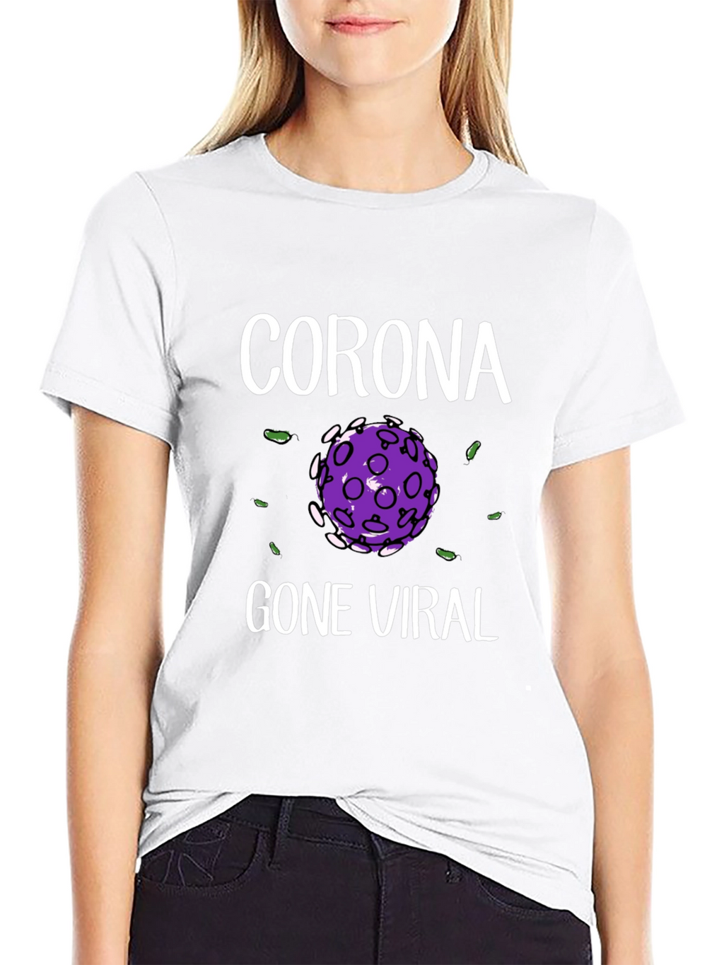 Corona Gone Viral Black Graphic T-Shirt