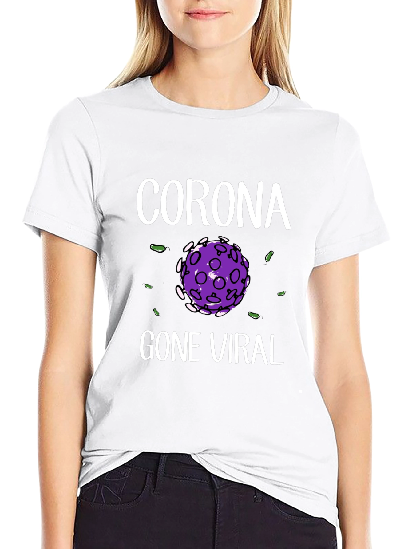 Corona Gone Viral Black Graphic T-Shirt