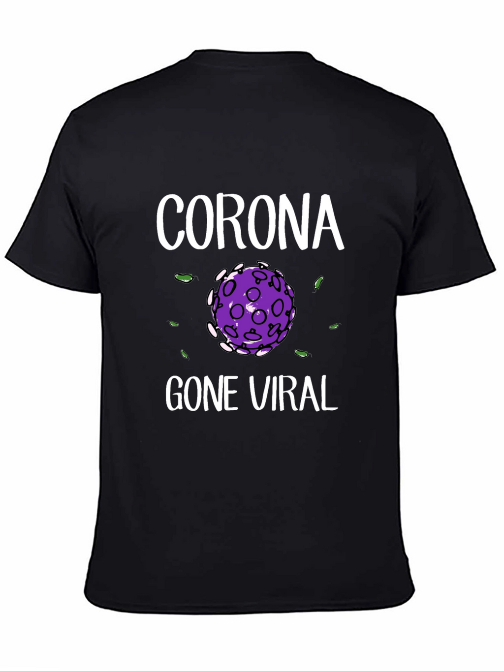 Corona Gone Viral Black Graphic T-Shirt