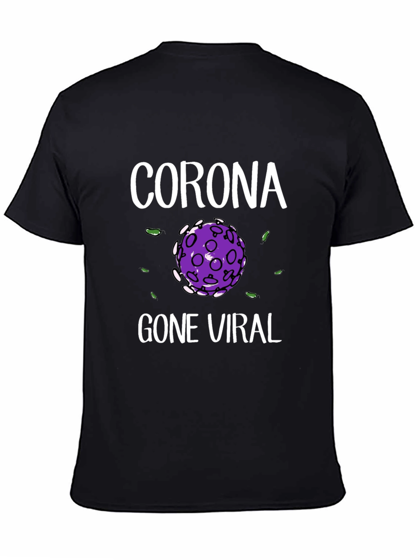Corona Gone Viral Black Graphic T-Shirt