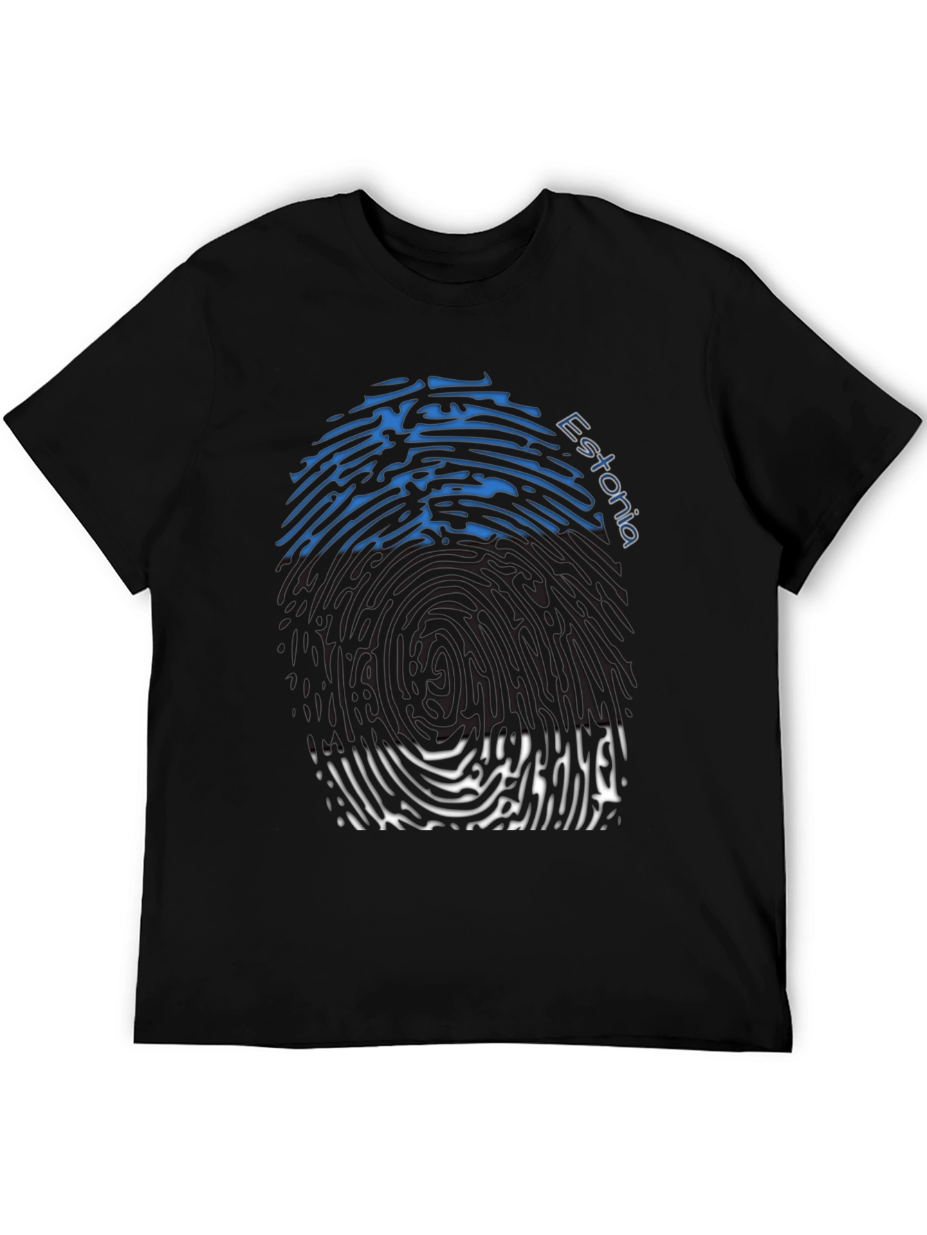 Estonia Fingerprint Flag T-Shirt - Unique Design