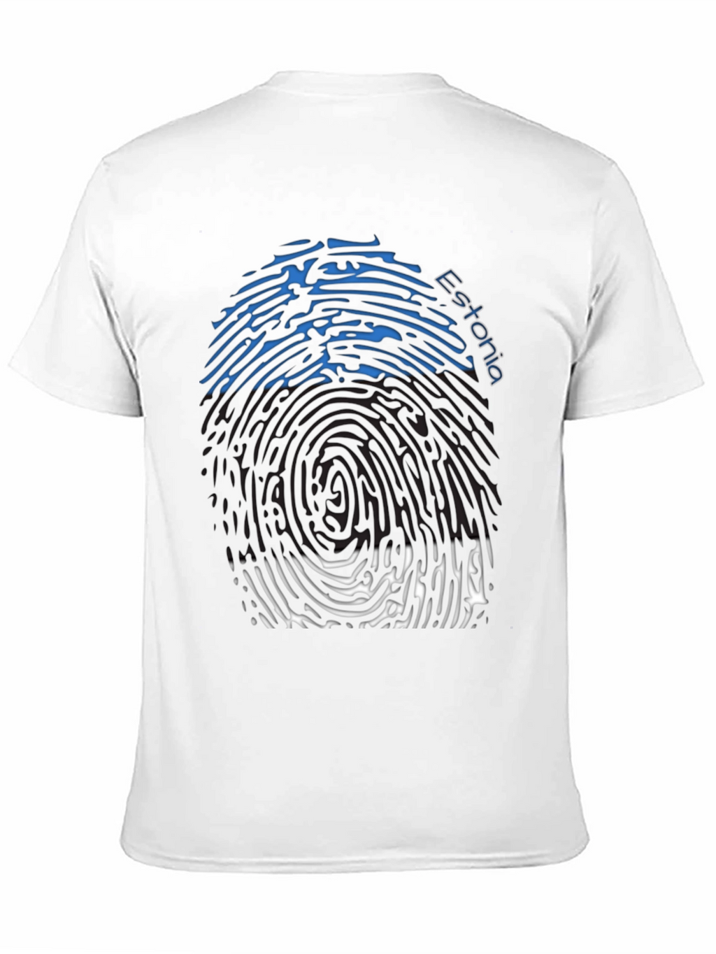 Estonia Fingerprint Flag T-Shirt - Unique Design