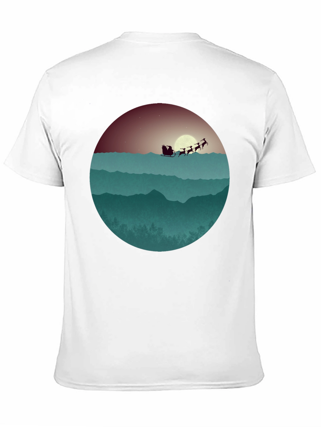 Santas Sleigh Graphic Tee - Holiday Style