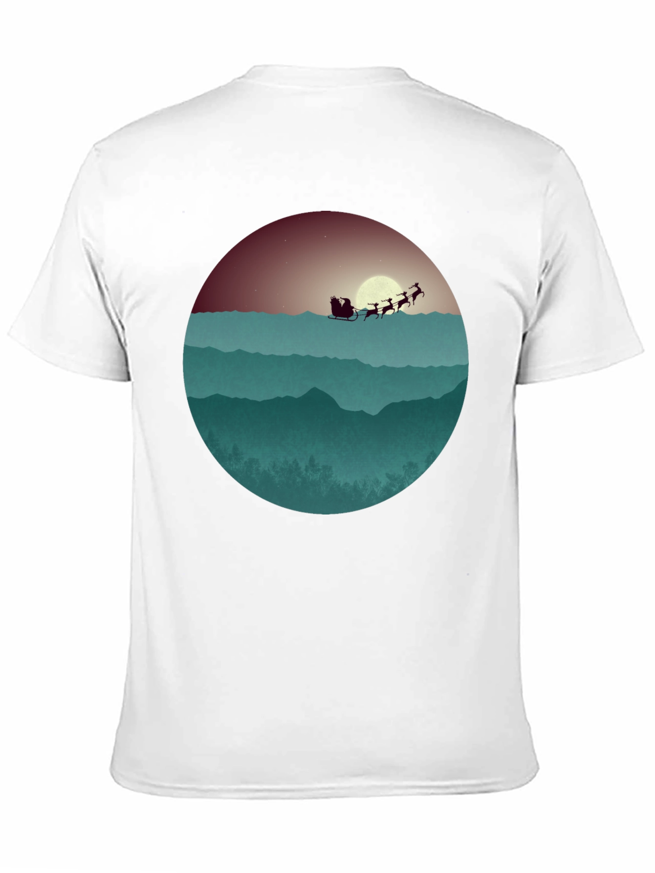 Santas Sleigh Graphic Tee - Holiday Style