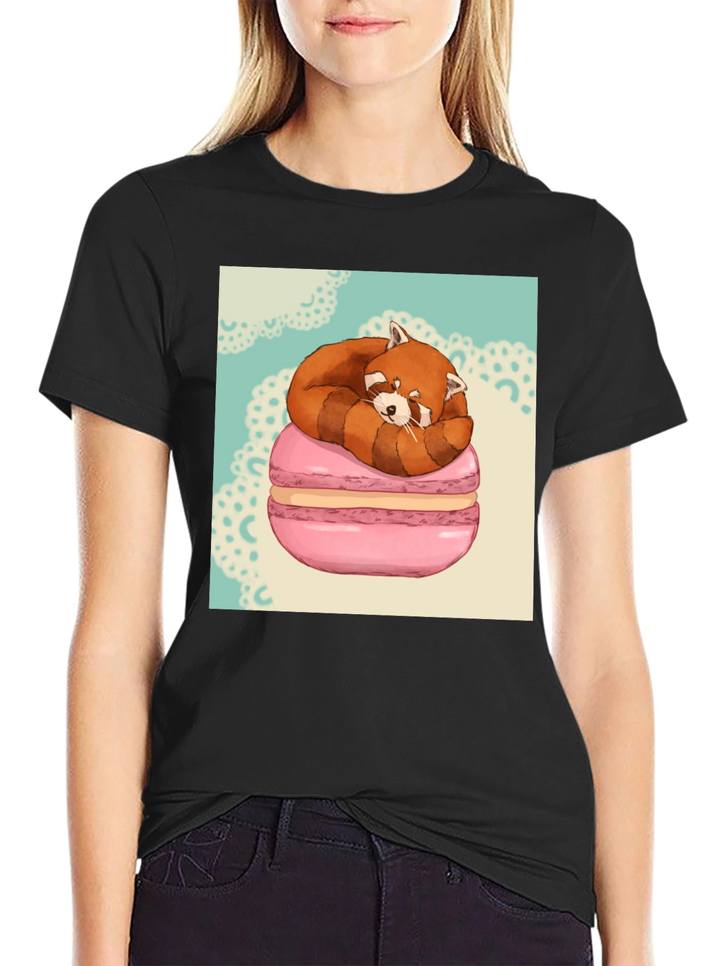 Red Panda Macaron T-Shirt