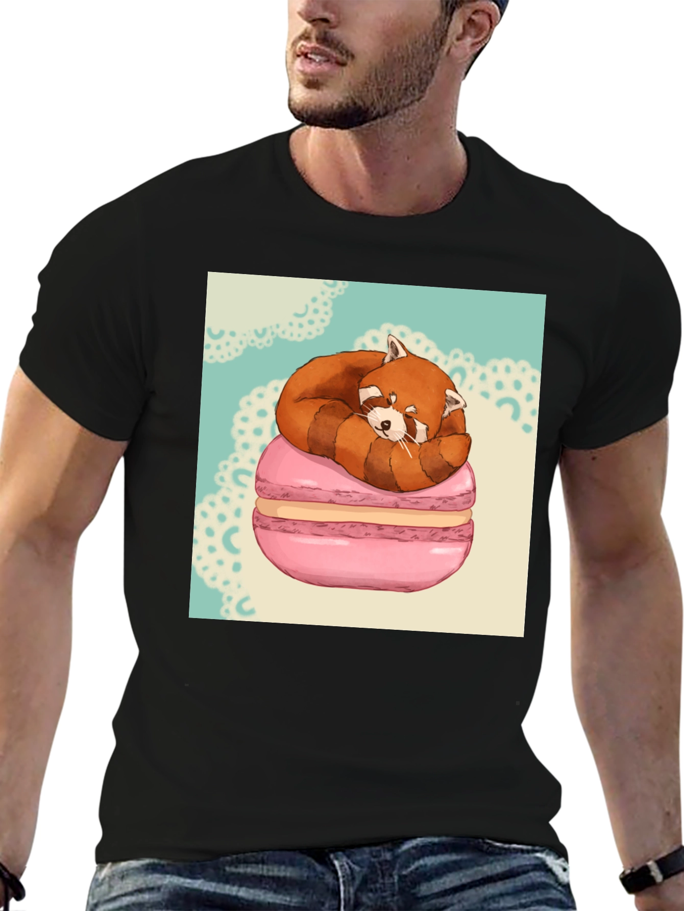 Red Panda Macaron T-Shirt
