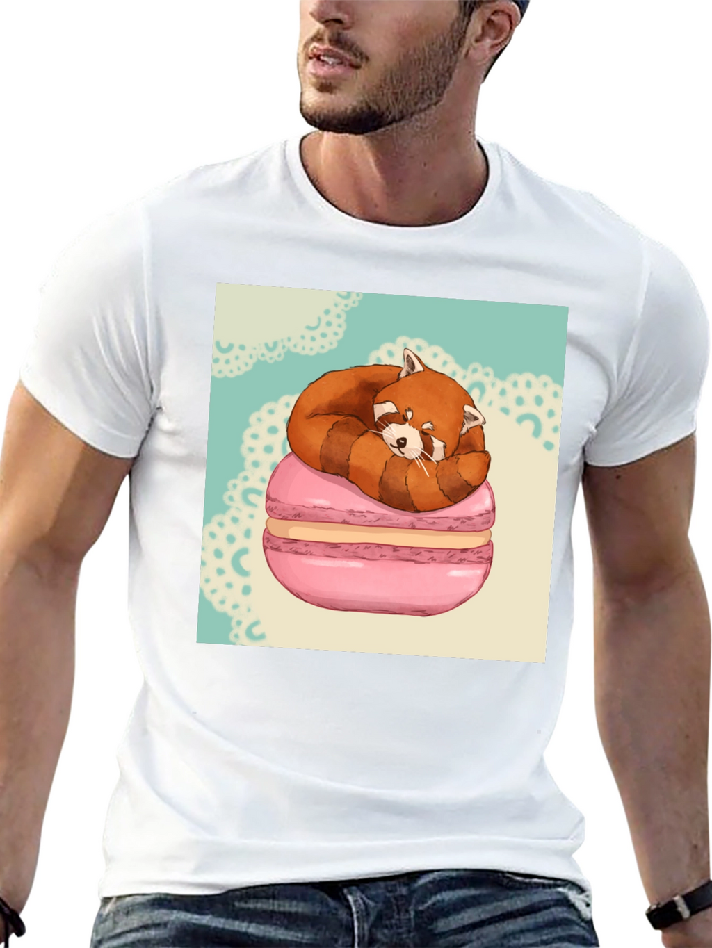 Red Panda Macaron T-Shirt