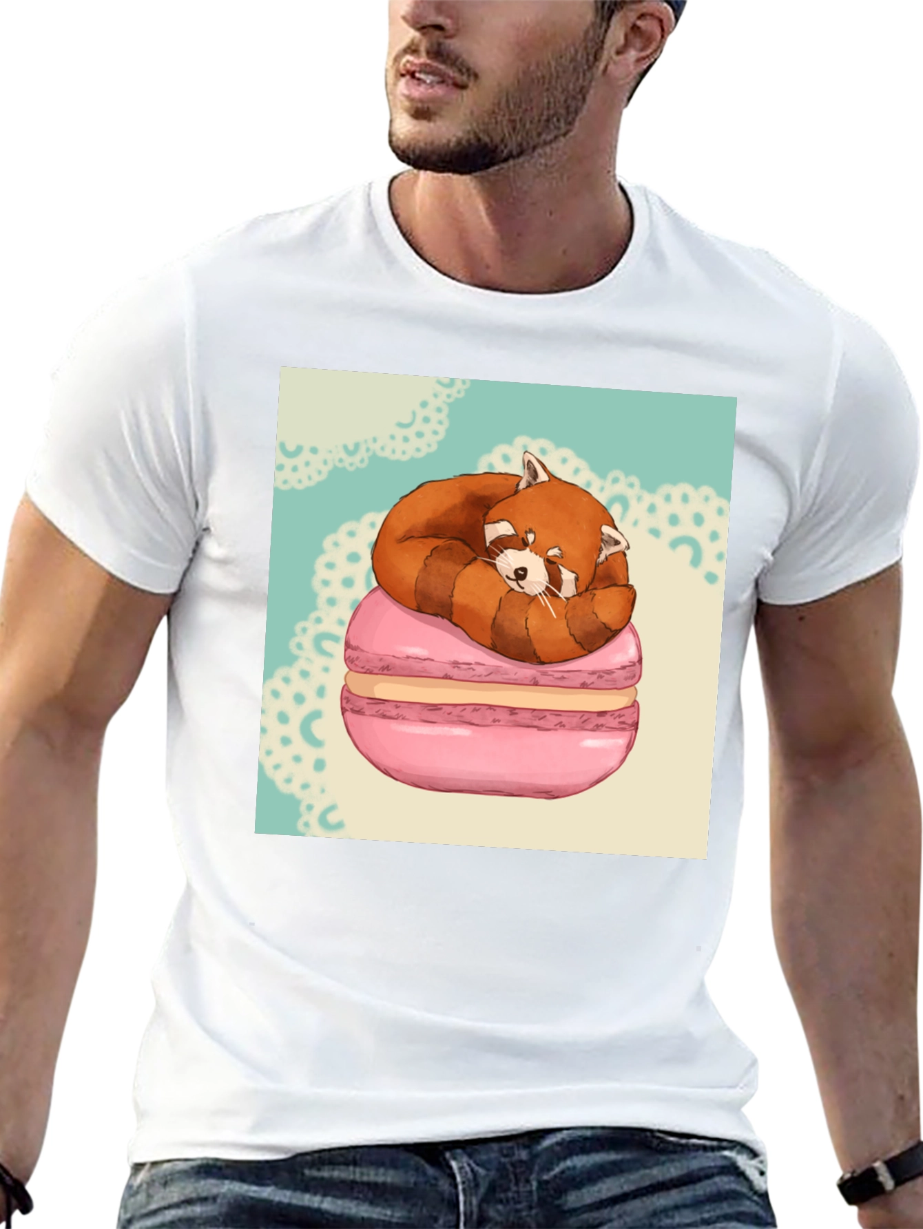 Red Panda Macaron T-Shirt