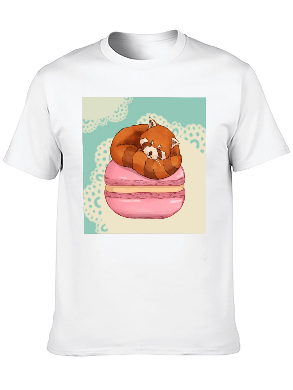 Red Panda Macaron T-Shirt