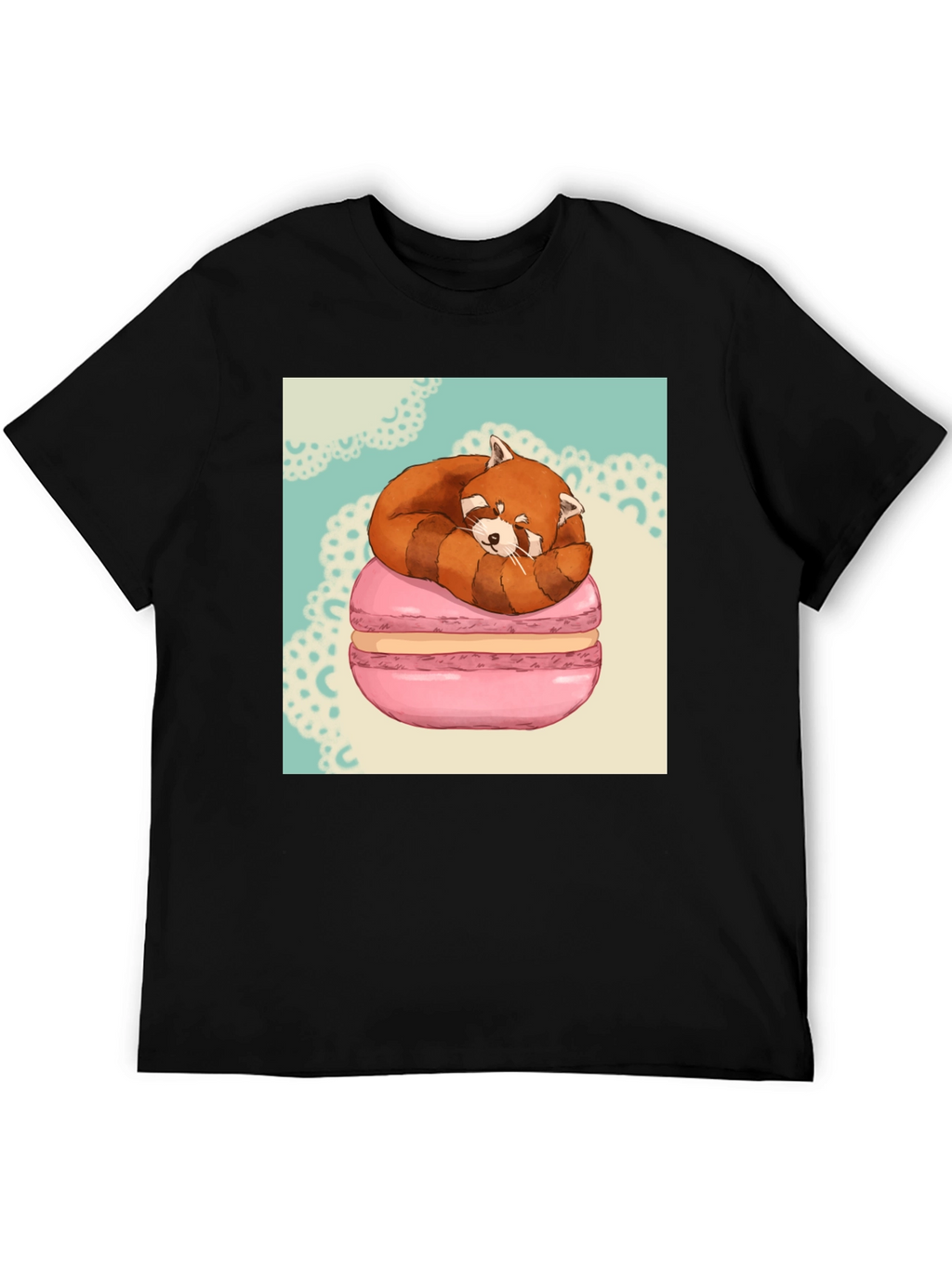 Red Panda Macaron T-Shirt