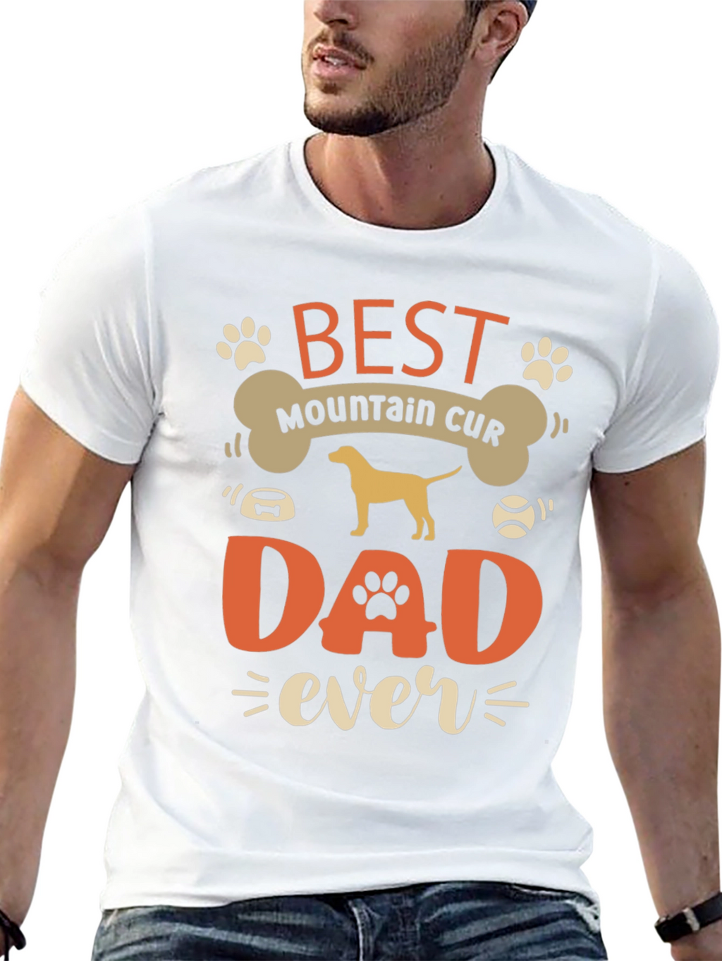 Best Mountain Cur Dad Ever T-Shirt